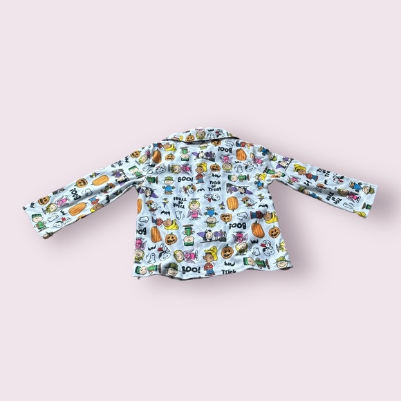 Toddler Peanuts Charlie Brown Halloween Theme Fleece Pajama Set Size 3T - Picture 8 of 11